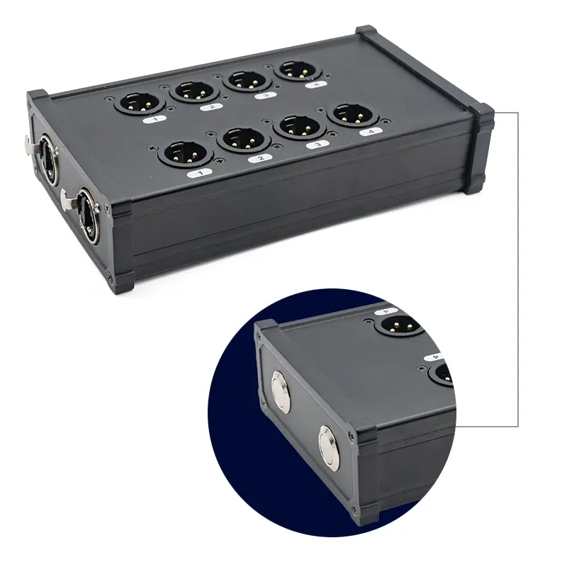 XLR/DMX/AES-EBU 至 Ethercon 相容於 RJ45 CAT5/CAT6 乙太網路擴充器,搭配電纜 JYBN