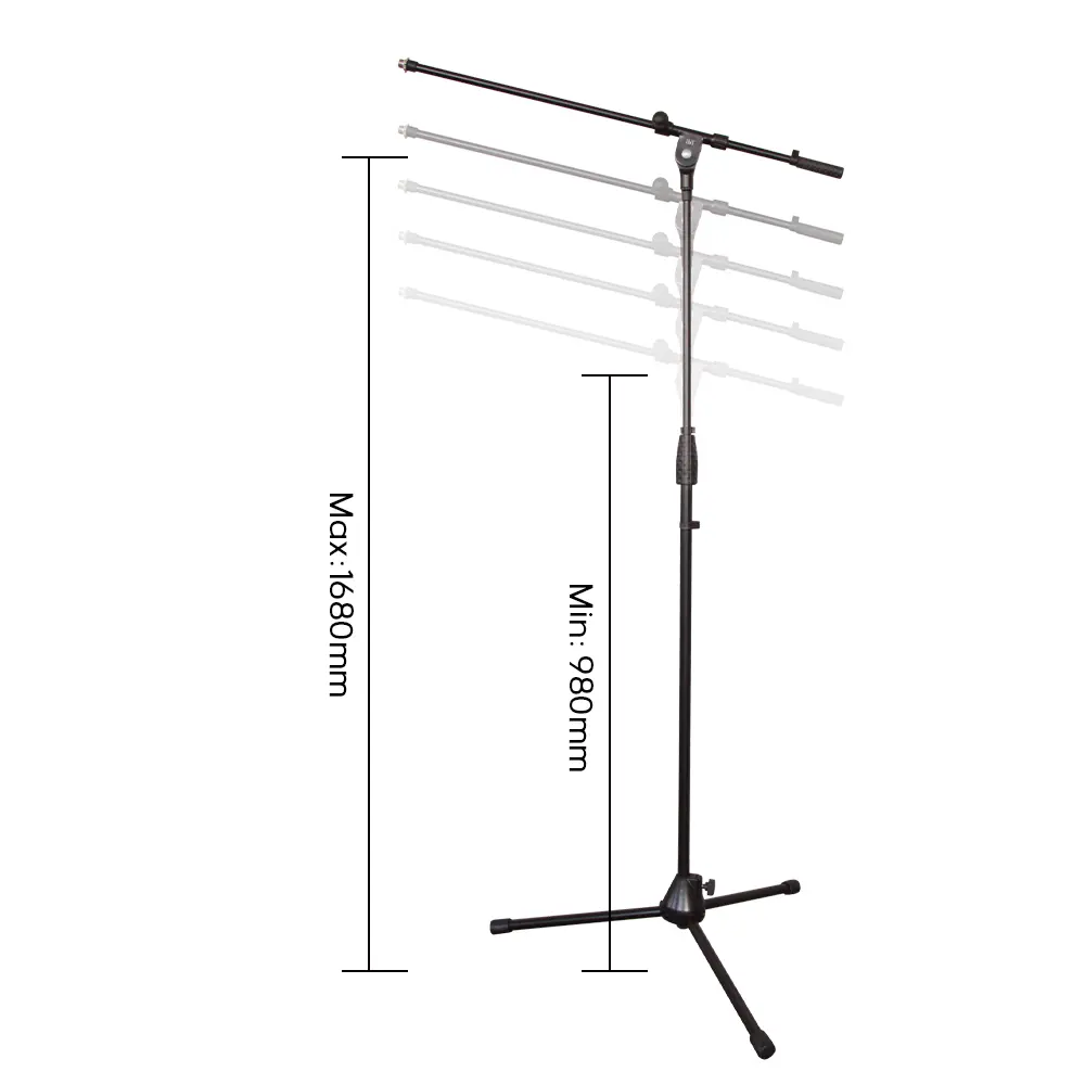 堅固的麥克風支架,附橡膠手鎖 MC001