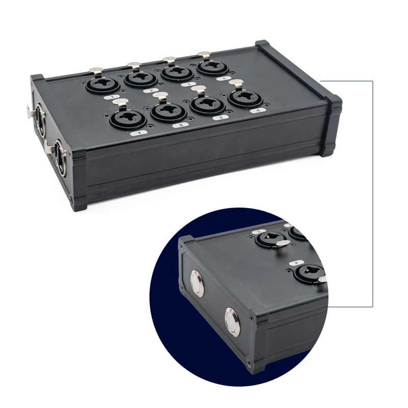 XLR/DMX/AES-EBU 至 Ethercon 相容於 RJ45 CAT5/CAT6 乙太網路擴充器,搭配電纜 JYBN