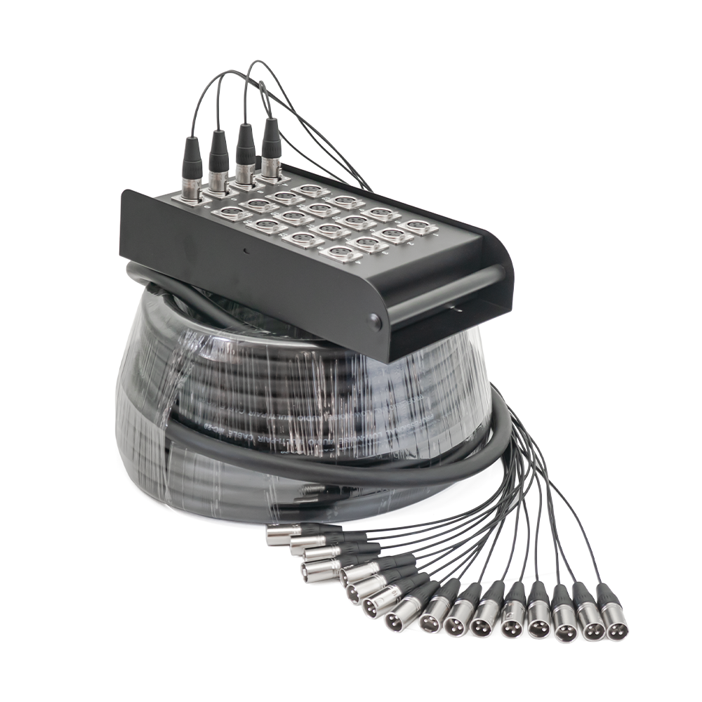 優質多芯20通道蛇形電纜,附舞台箱 JYB5032